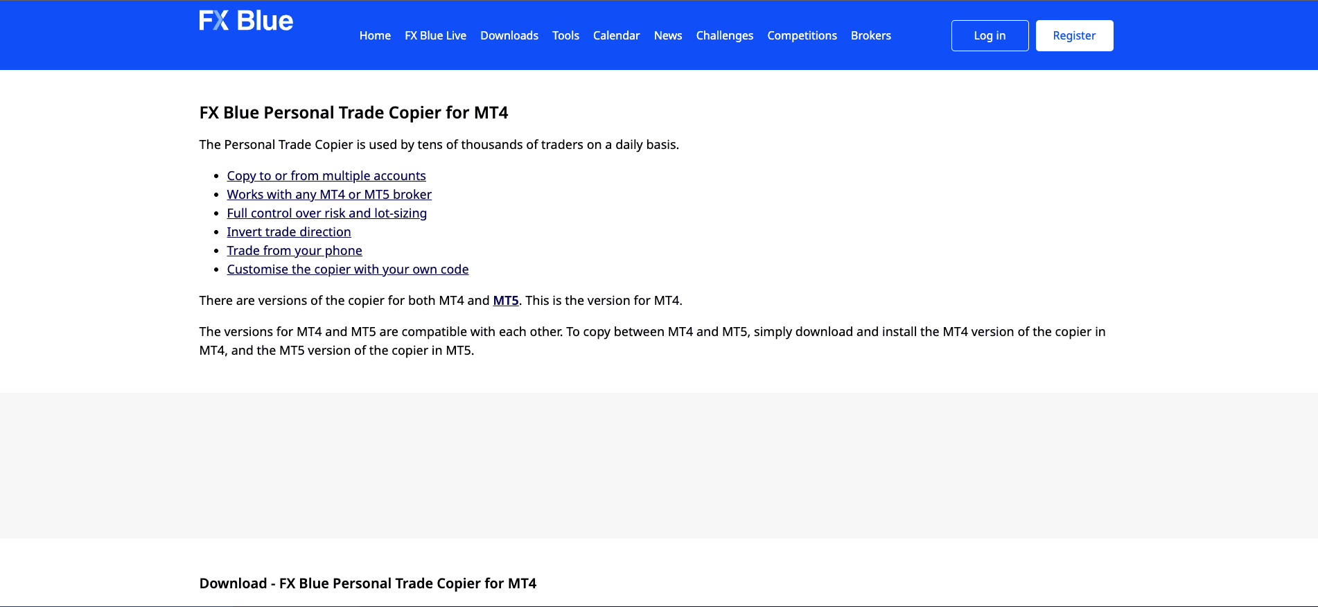 FX Blue Copier MT4